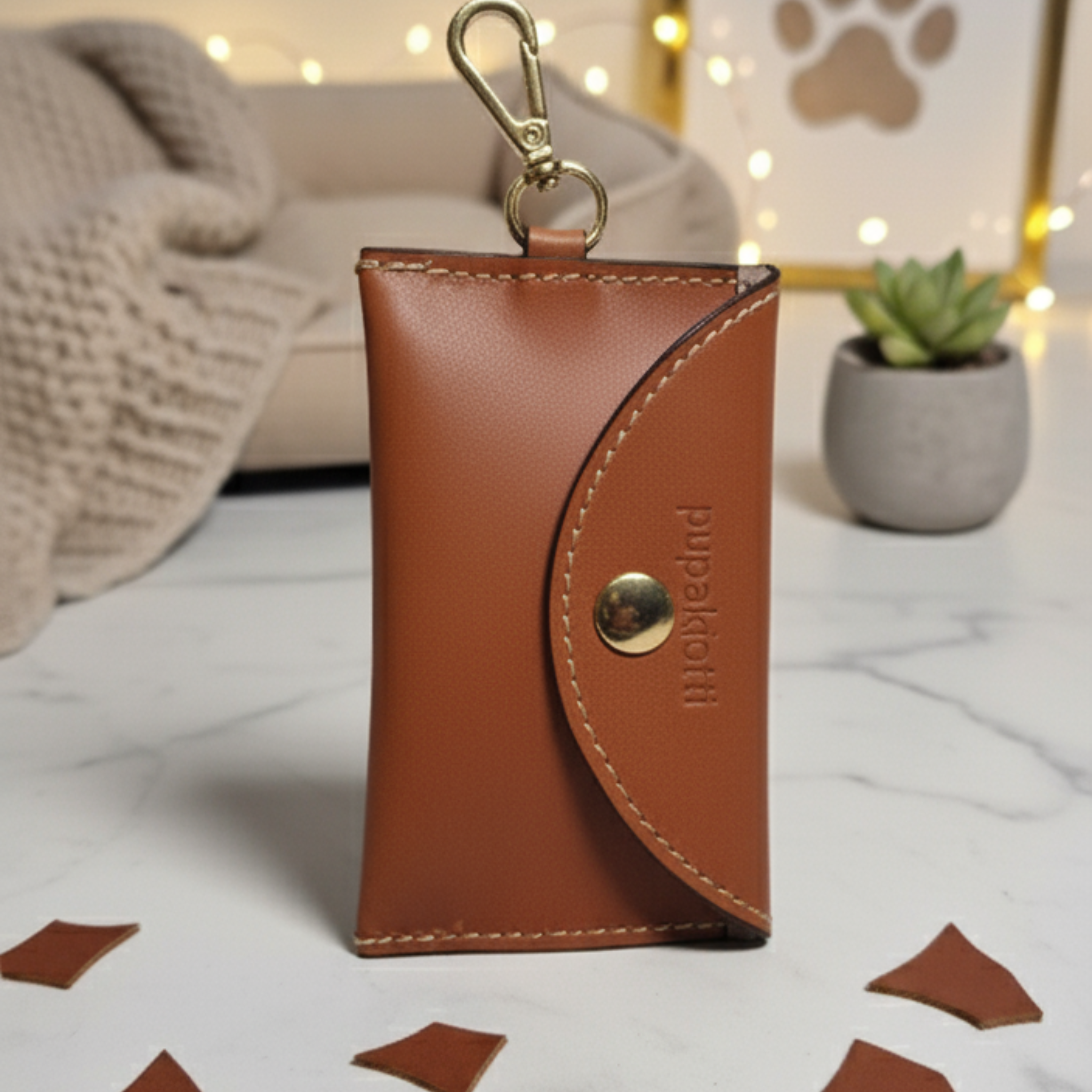 Set Collare con Cristalli e Guinzaglio in Pelle per Cani